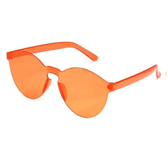 UV400 Modern Heart Shape Sunglasses - Orange