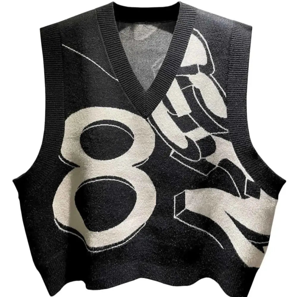 V-neck Knitted Sweater Vest