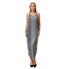 V-Neck Sleeveless Casual Boho Dress - Grey / S - Long