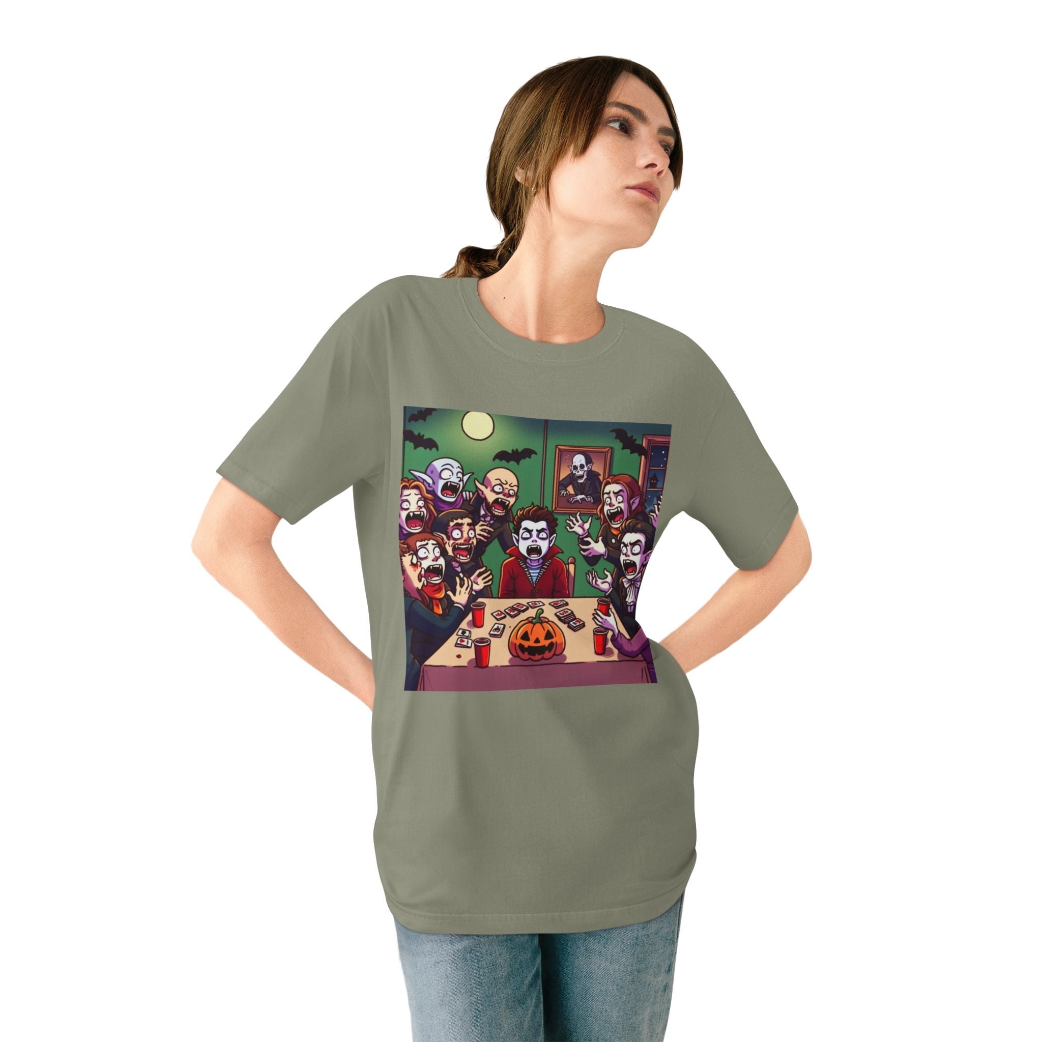 Vampires Playing Charades T Shirt with Mystical Moonlight