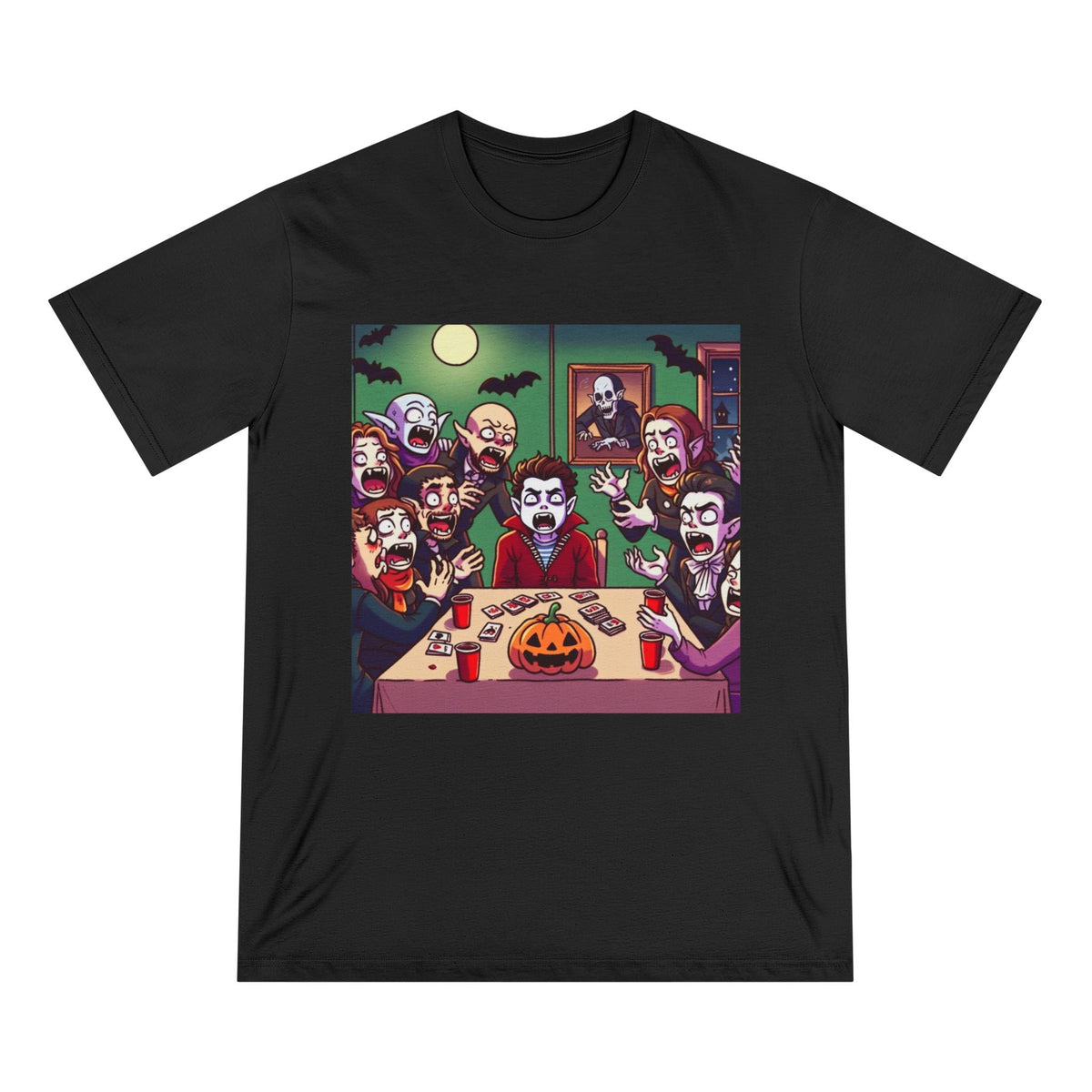 Vampires Playing Charades T Shirt with Mystical Moonlight