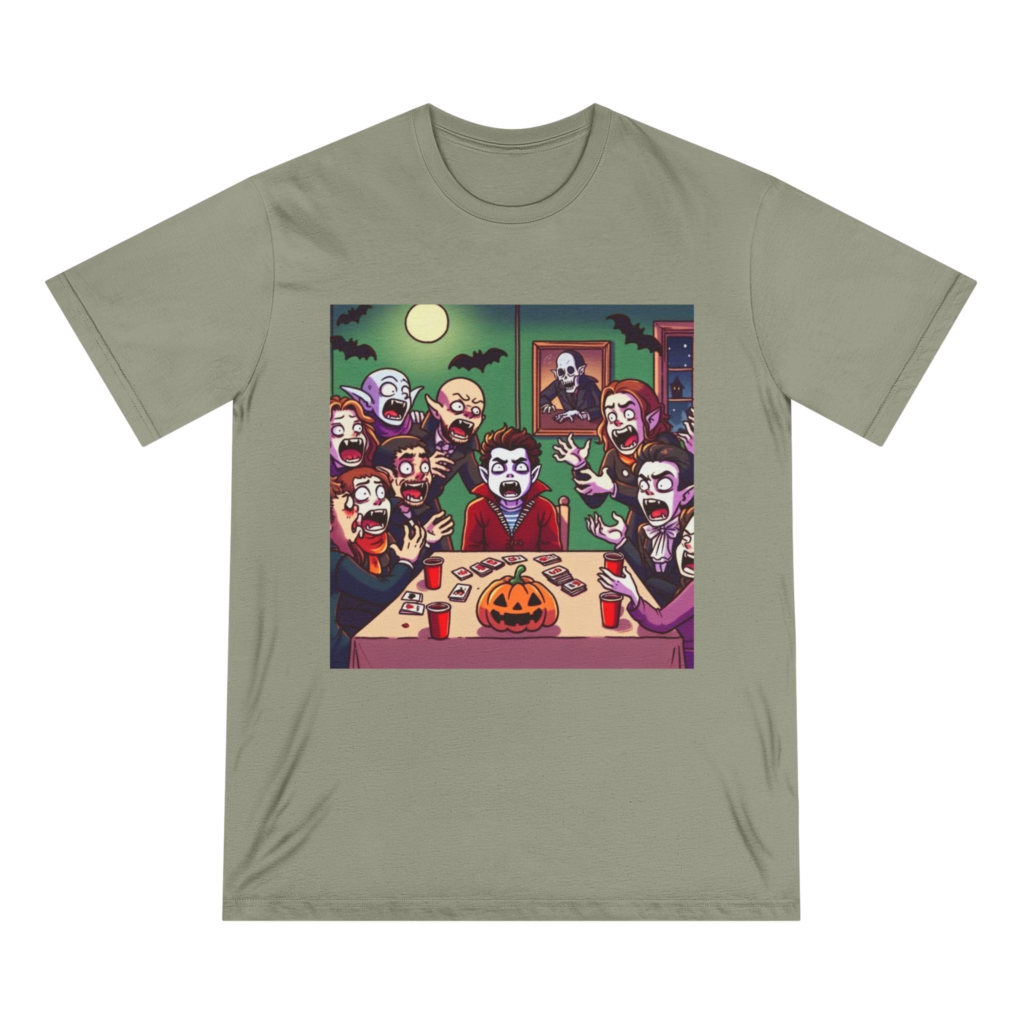 Vampires Playing Charades T Shirt with Mystical Moonlight