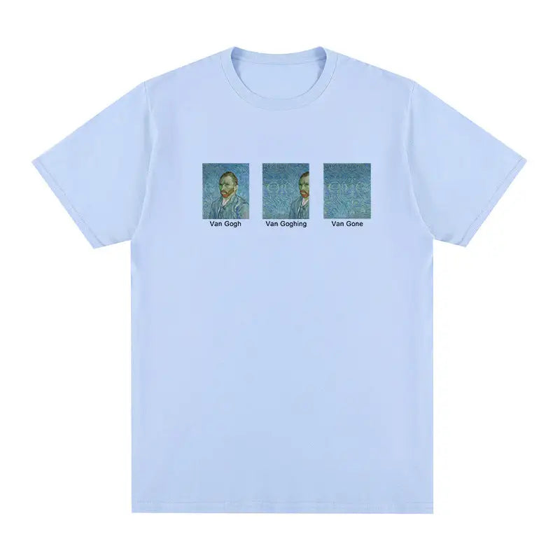 Van Gogh Going Gone T-shirt - Light Blue / S - T-Shirt