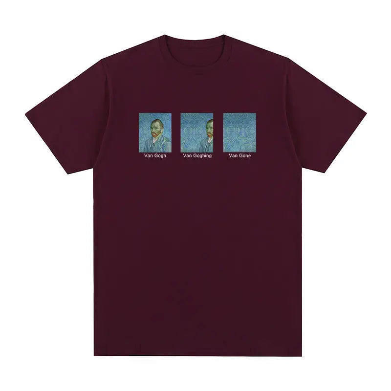 Van Gogh Going Gone T-shirt - Wine Red / S - T-Shirt