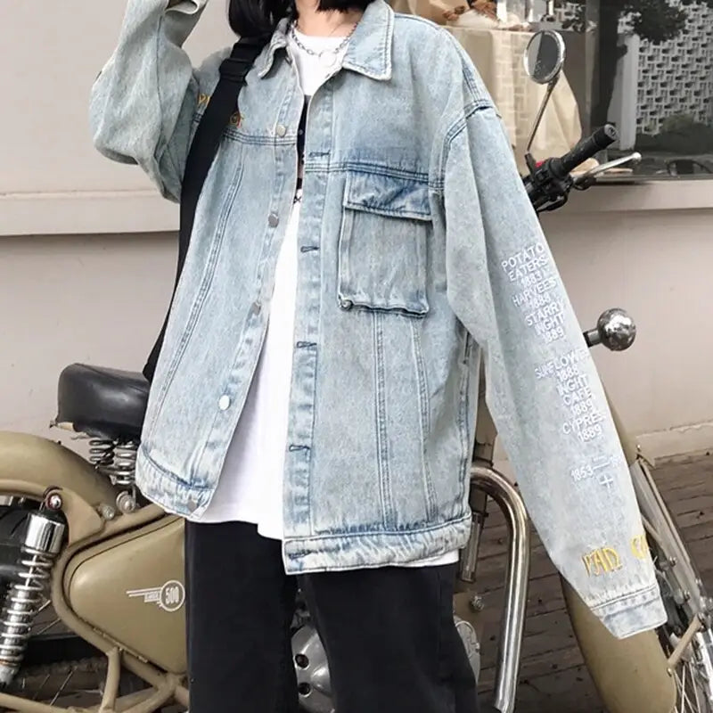 Van Gogh Vintage Denim Jacket - Jackets