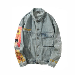 Van Gogh Vintage Denim Jacket - Jackets