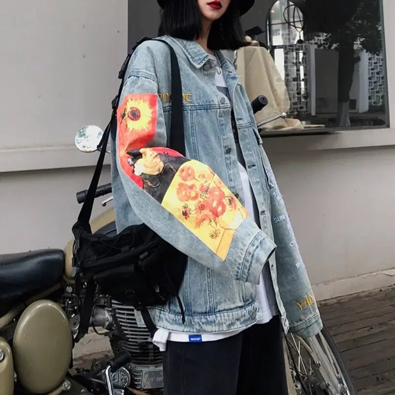 Van Gogh Vintage Denim Jacket - S / Blue - Jackets