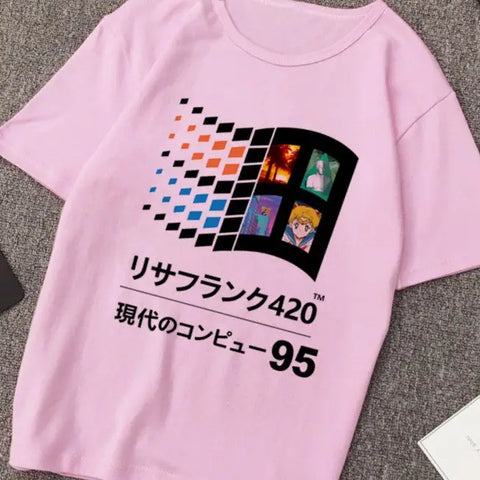 Vaporwave Aesthetic Cool Print T-Shirt