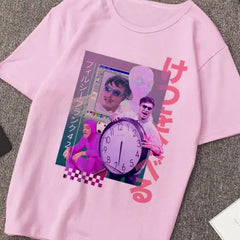 Vaporwave Aesthetic Cool Print T-Shirt - Rose / S - T-shirts