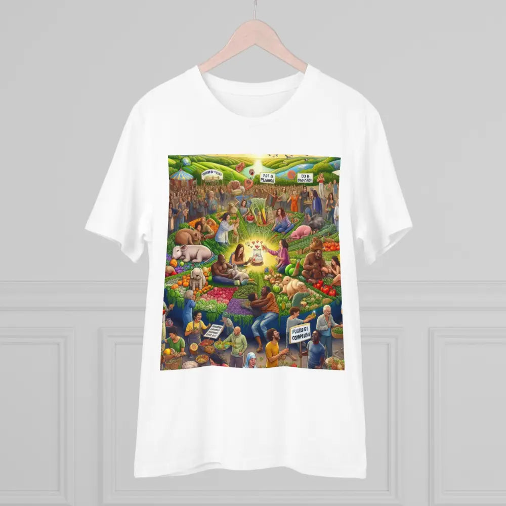 Vegan T-Shirt with Area Travel Bags Design