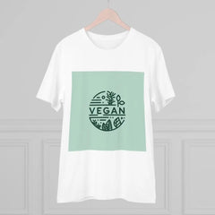 Vegan-Themed Minimalist T-Shirt in Green