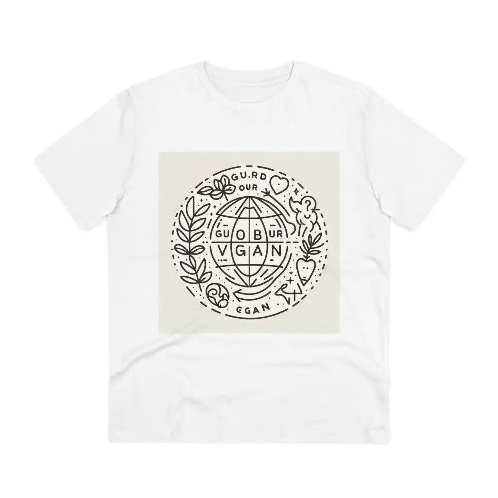 Vegan-Themed T-Shirts with Monochrome Image of Plant