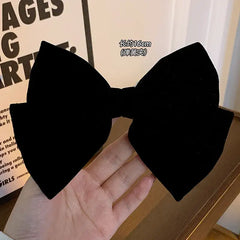 Velvet Bow Hair Pins Elegant Style for Everyday Wear