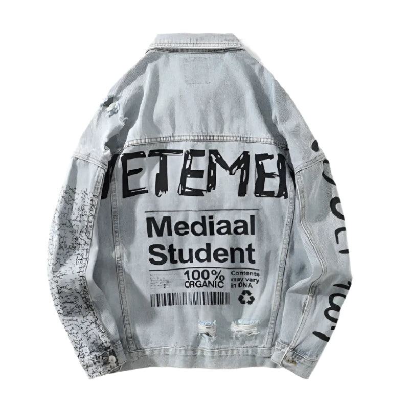 Vetemen Mediaal Student Denim Jacket