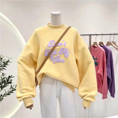 Vibe Oversized Sweatshirt Women Casual Loose Pullover
