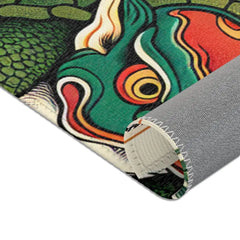 Vibrant Ukiyo-e Style Captivating Area Rug with Japanese