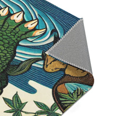 Vibrant Ukiyo-e Style Captivating Area Rug with Japanese