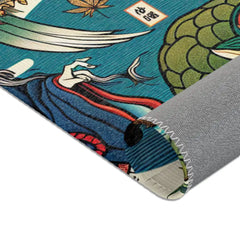 Vibrant Ukiyo-e Style Captivating Area Rug with Japanese