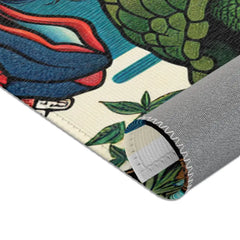 Vibrant Ukiyo-e Style Captivating Area Rug with Japanese