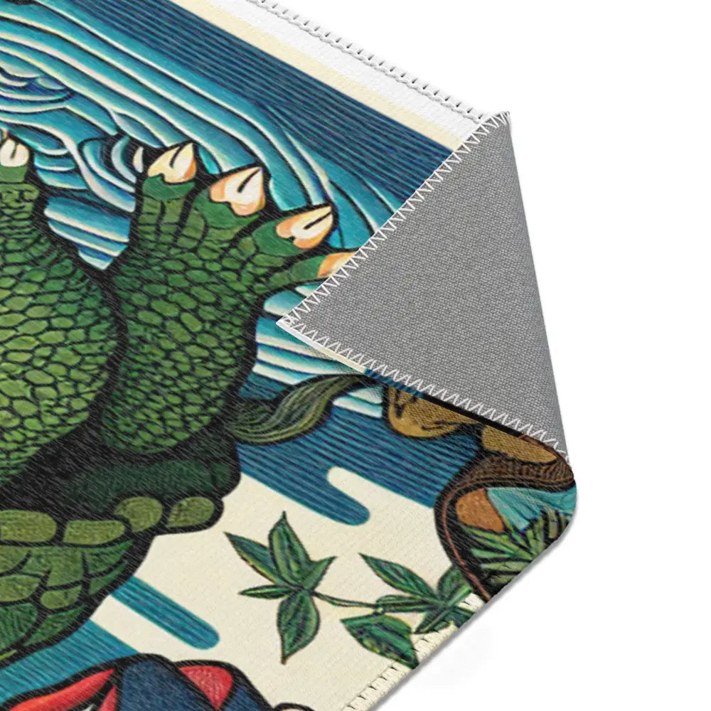 Vibrant Ukiyo-e Style Captivating Area Rug with Japanese