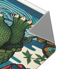 Vibrant Ukiyo-e Style Captivating Area Rug with Japanese