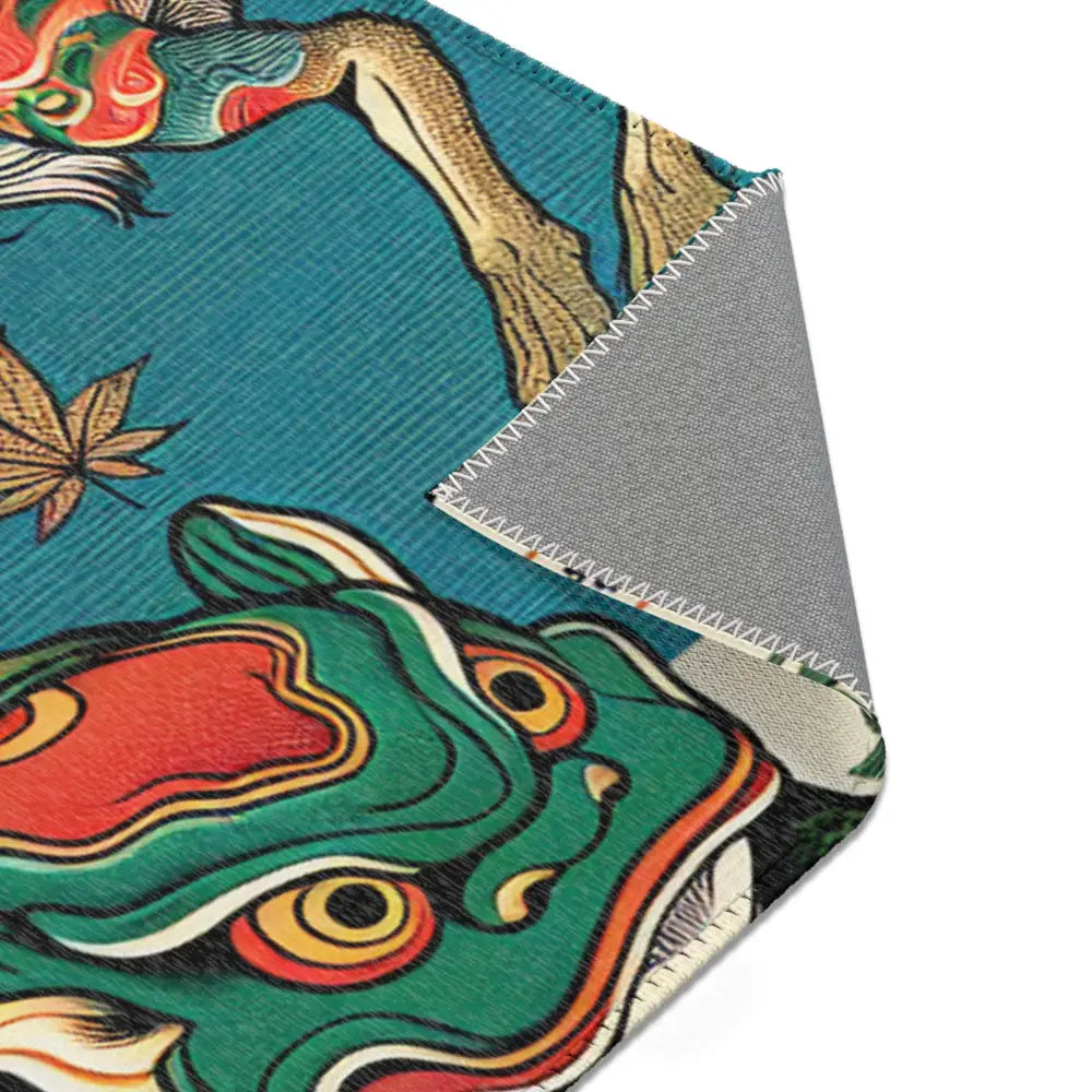 Vibrant Ukiyo-e Style Captivating Area Rug with Japanese