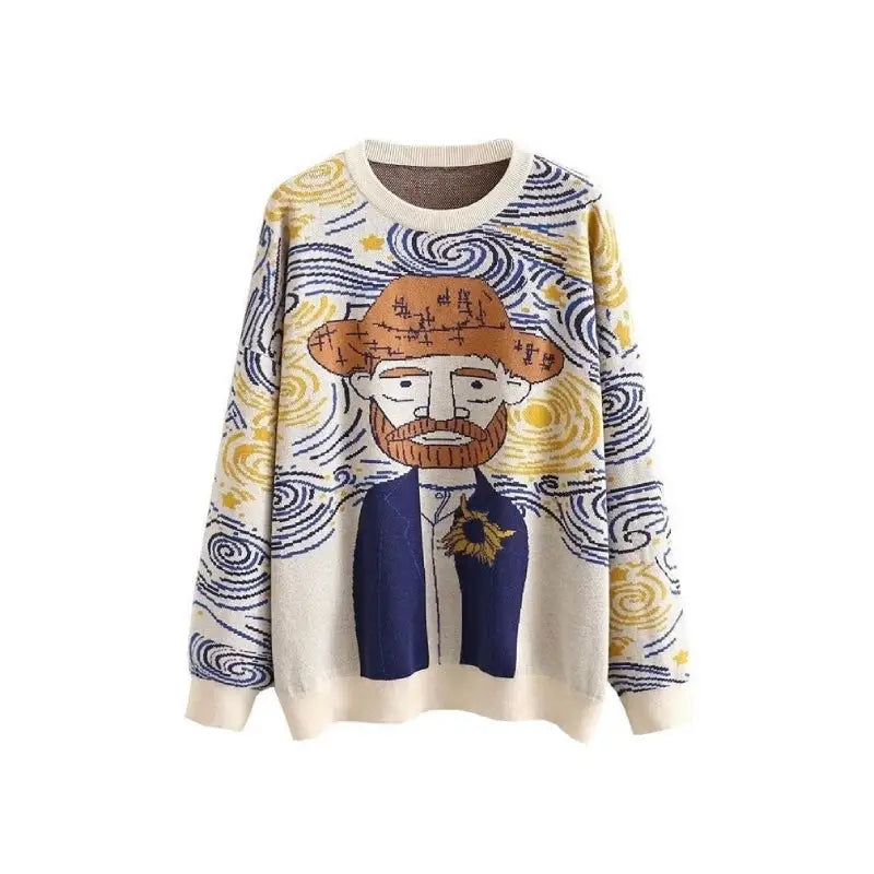 Vincent van Gogh Knitted Sweater - Beige / One Size