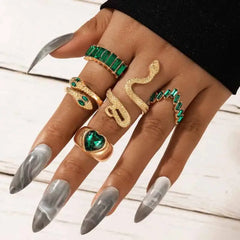 Vintage Adjustable Finger Ring Set for Everyday Wear