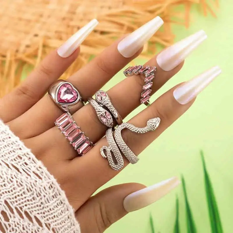 Vintage Adjustable Finger Ring Set for Everyday Wear