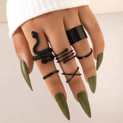Vintage Adjustable Finger Ring Set for Everyday Wear