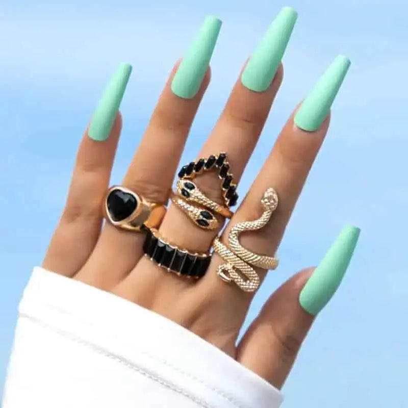 Vintage Adjustable Finger Ring Set for Everyday Wear