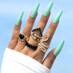 Vintage Adjustable Finger Ring Set for Everyday Wear