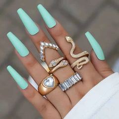 Vintage Adjustable Finger Ring Set for Everyday Wear