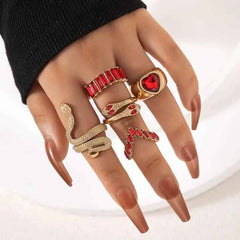 Vintage Adjustable Finger Ring Set for Everyday Wear