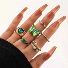 Vintage Adjustable Finger Ring Set for Everyday Wear