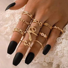 Vintage Adjustable Finger Ring Set for Everyday Wear