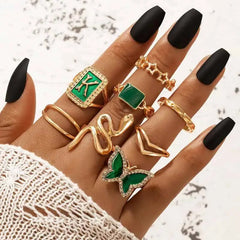 Vintage Adjustable Finger Ring Set for Everyday Wear