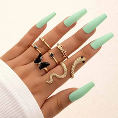 Vintage Adjustable Finger Ring Set for Everyday Wear