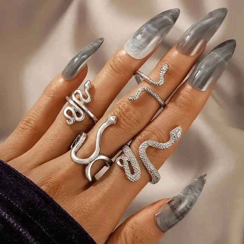 Vintage Adjustable Finger Ring Set for Everyday Wear