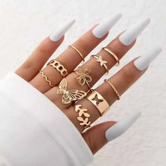 Vintage Adjustable Finger Ring Set for Everyday Wear