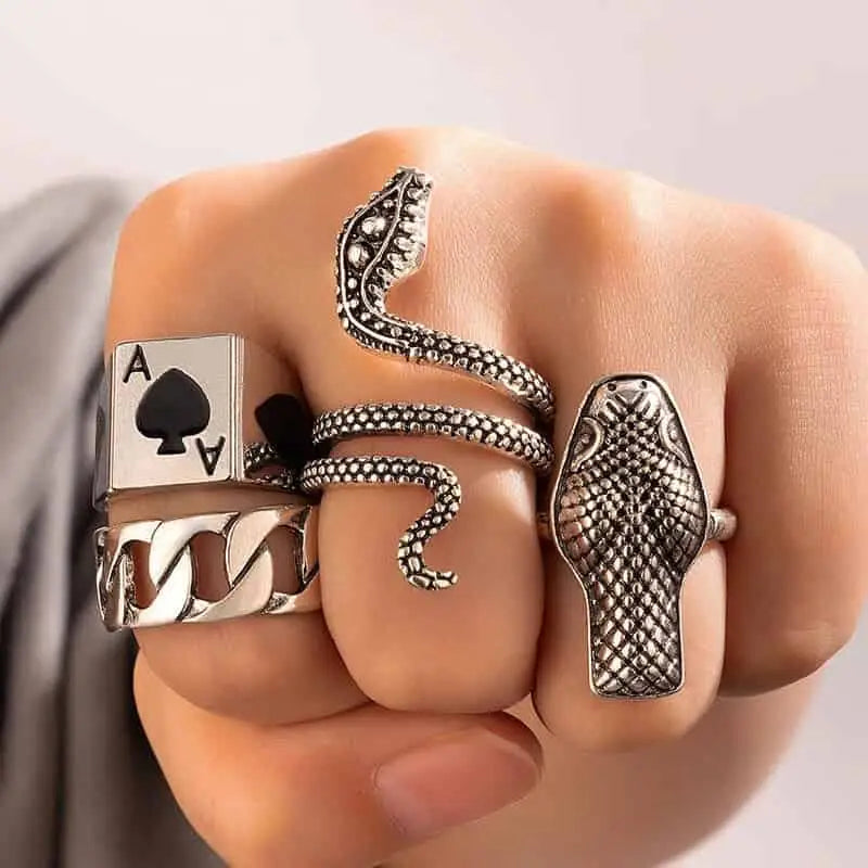 Vintage Adjustable Finger Ring Set for Everyday Wear