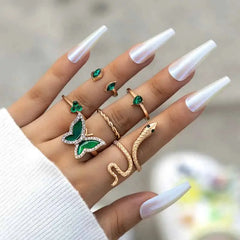 Vintage Adjustable Finger Ring Set for Everyday Wear