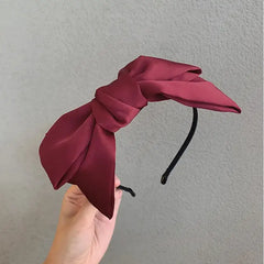 Vintage Bow Headband Classic Hair Accessory Wine