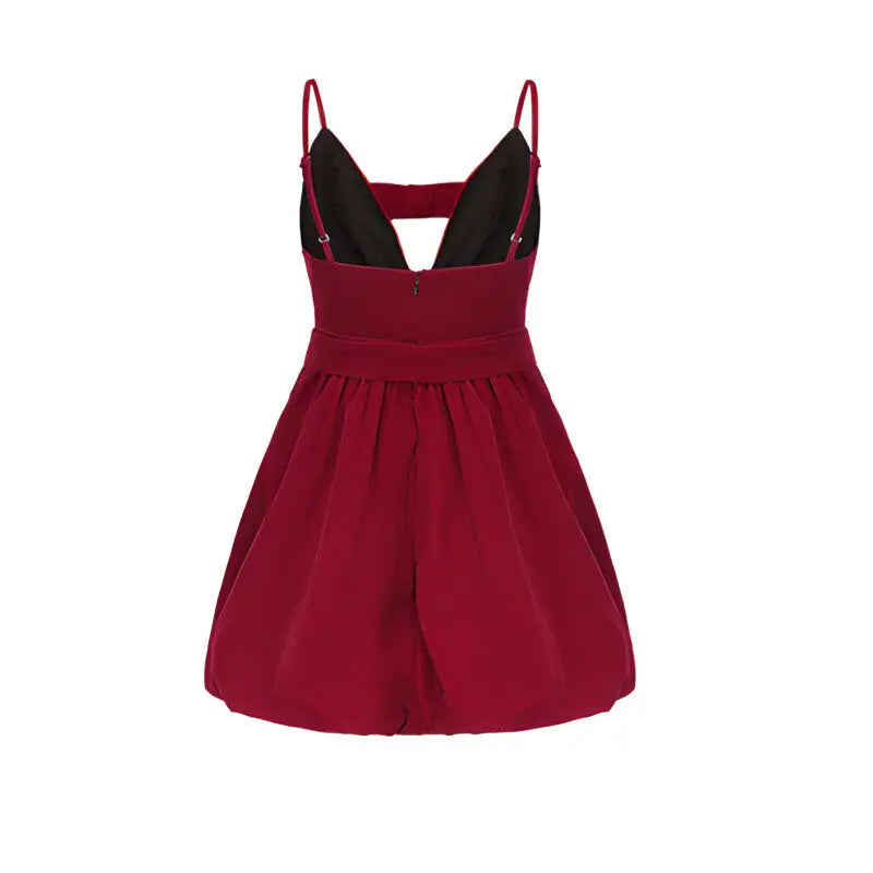 Vintage Bow Sleeveless Mini Dress