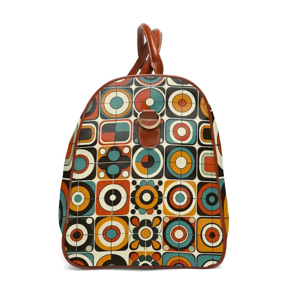 Vintage-Designed Area Travel Bags with Lively Geometric