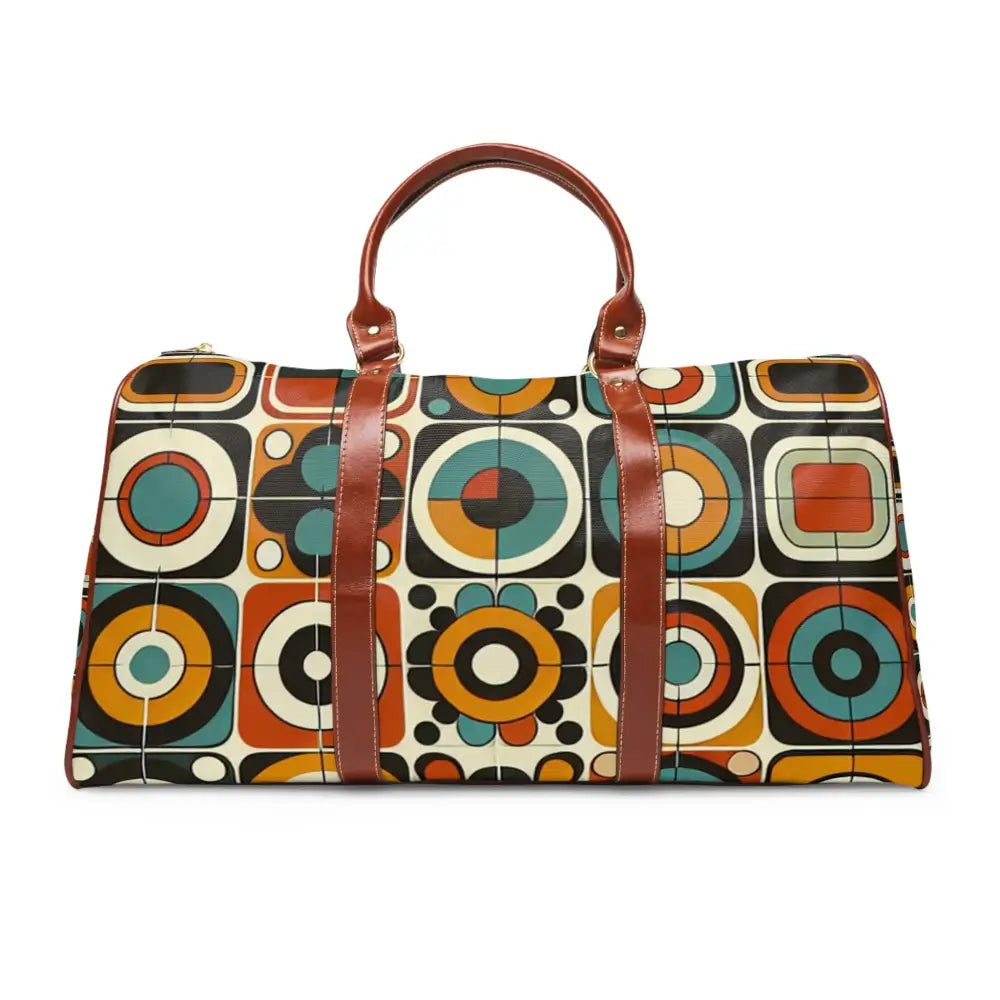 Vintage-Designed Area Travel Bags with Lively Geometric