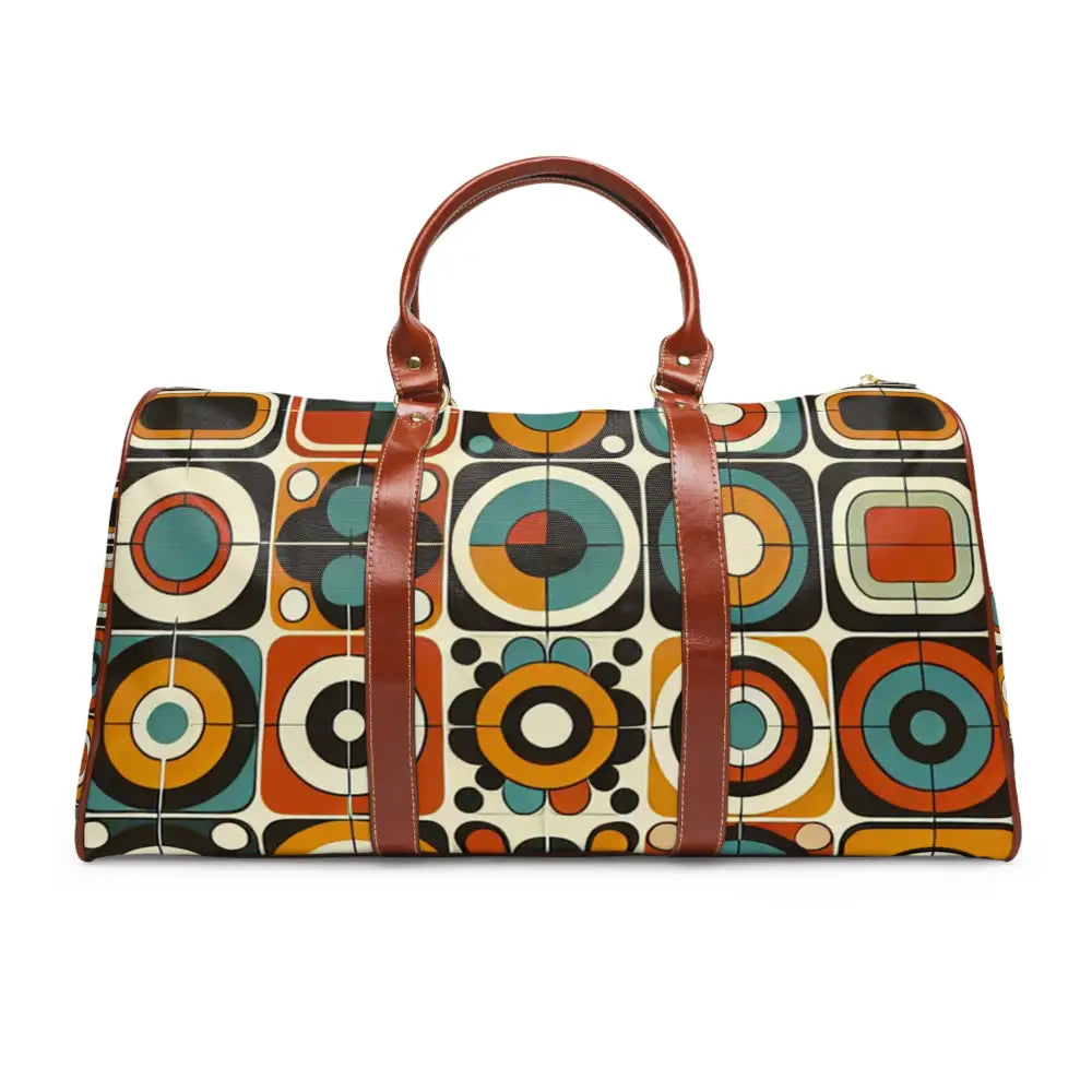 Vintage-Designed Area Travel Bags with Lively Geometric