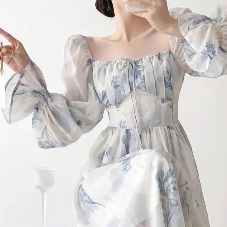 Vintage Elegant Floral Midi Dress - UrbanWearOutsiders Vintage Elegant Floral Midi Dress - UrbanWearOutsiders