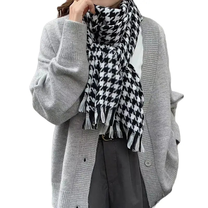 Vintage Houndstooth Scarf