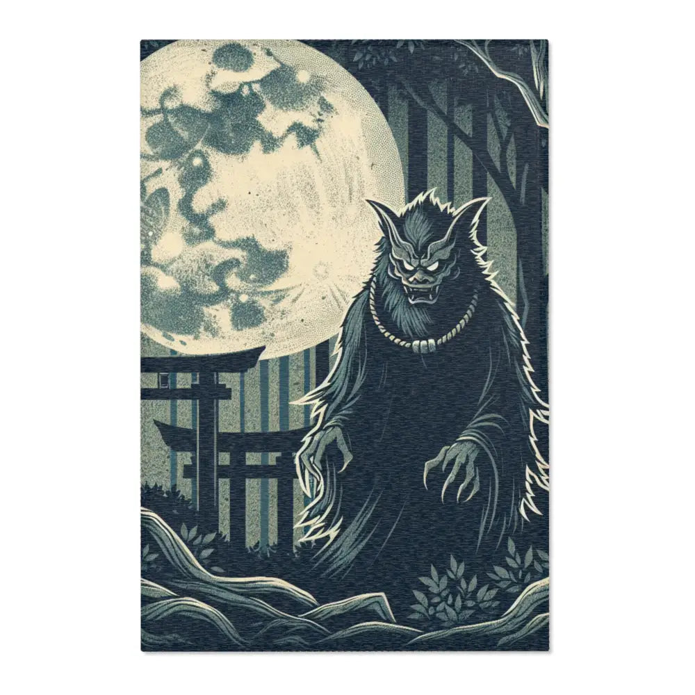 Vintage-Inspired Yokai Area Rug Japan’s Mystical Folklore